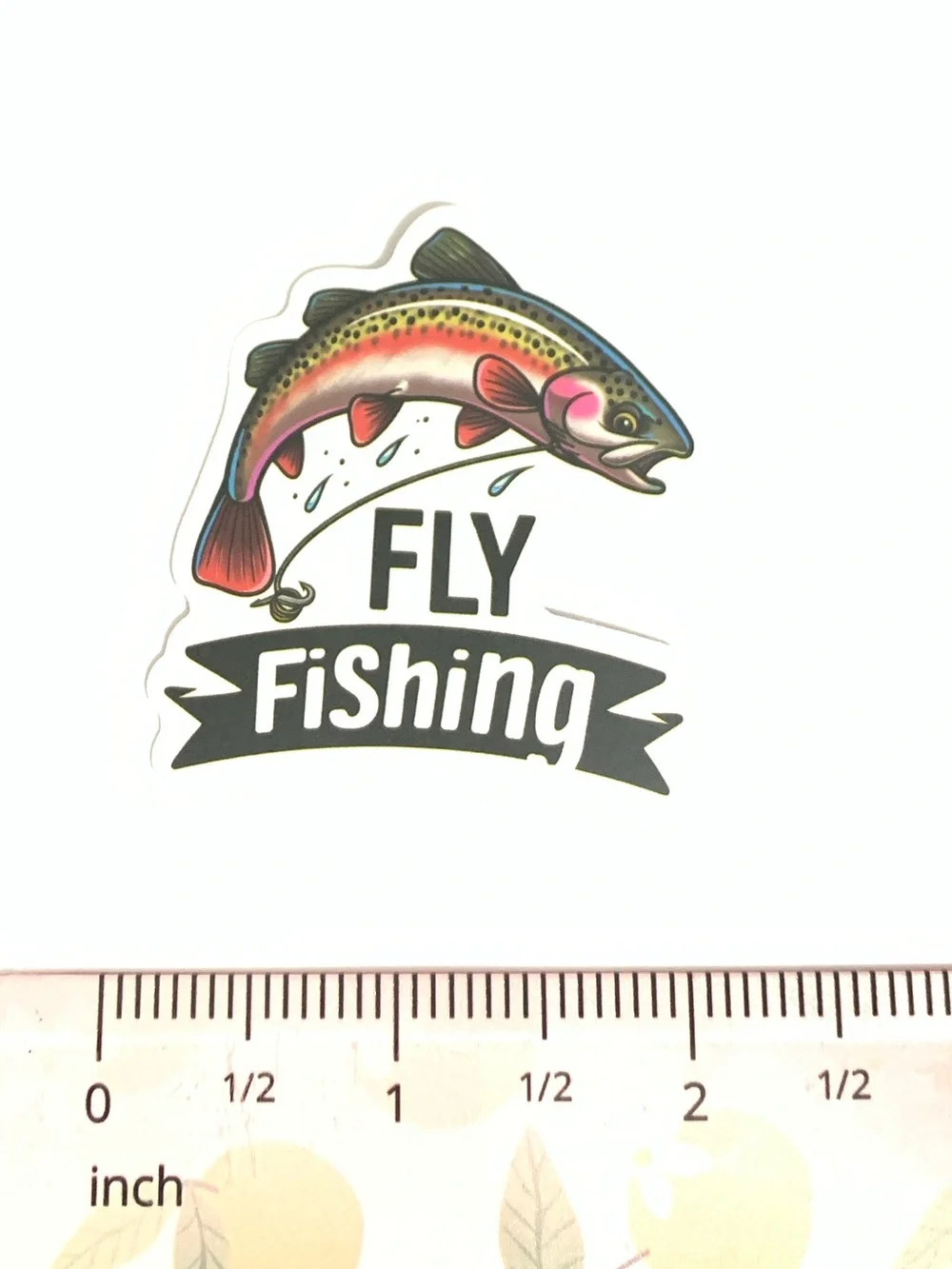 Fly Fishing Rainbow Trout Sticker - Multi-Color